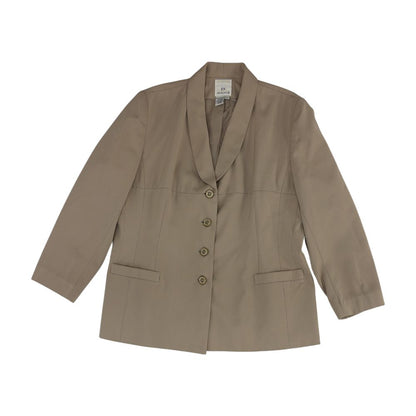 Vintage Beige Solid Blazer