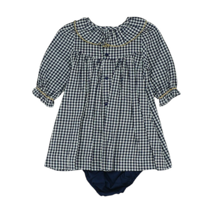 Navy Check Dress