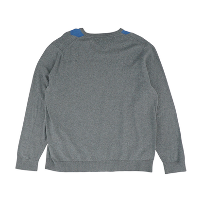 Gray Argyle Pullover Sweater