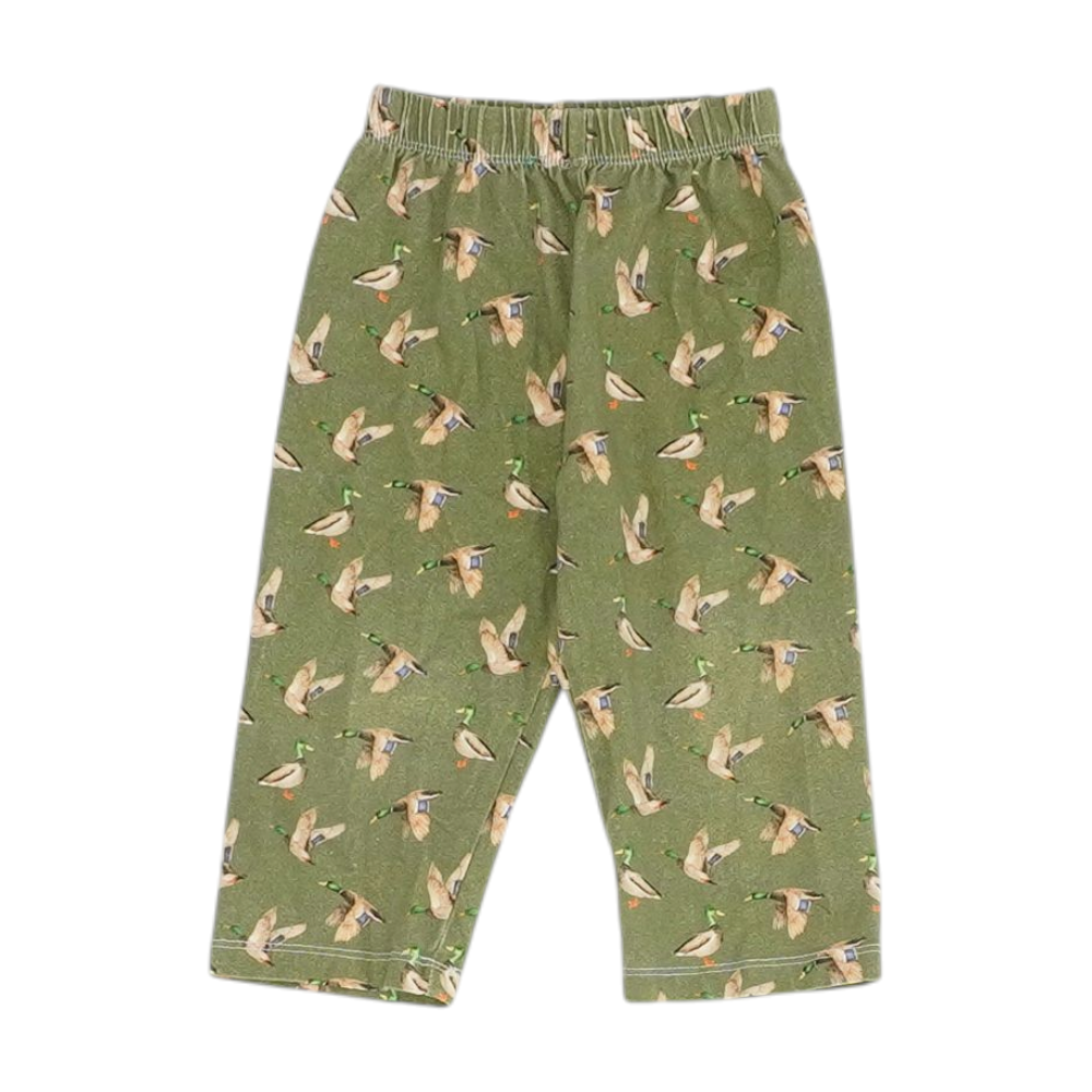 Green Graphic Casual Pants