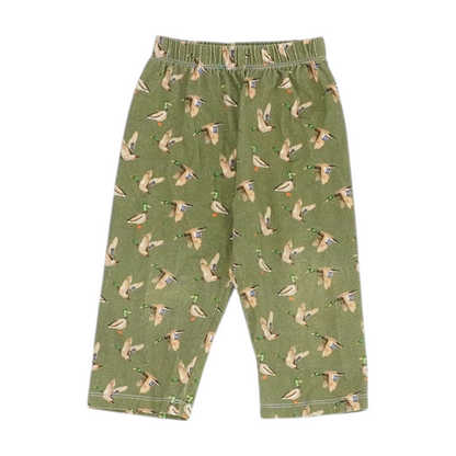 Green Graphic Casual Pants