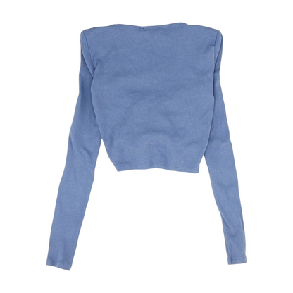 Blue Cropped Blouse