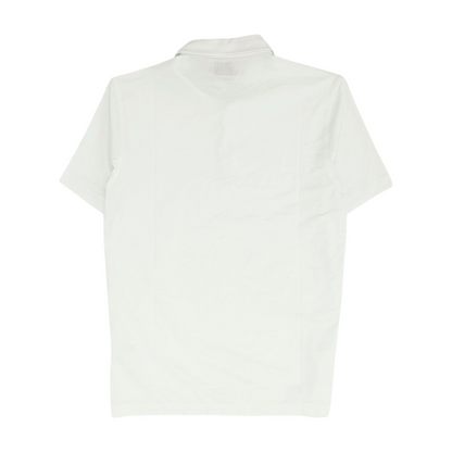 White Solid Short Sleeve Polo