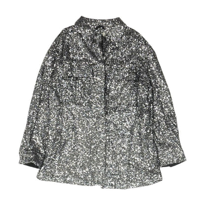 Silver Button Down