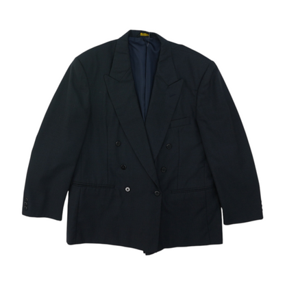 Navy Short Houndstooth Blazer