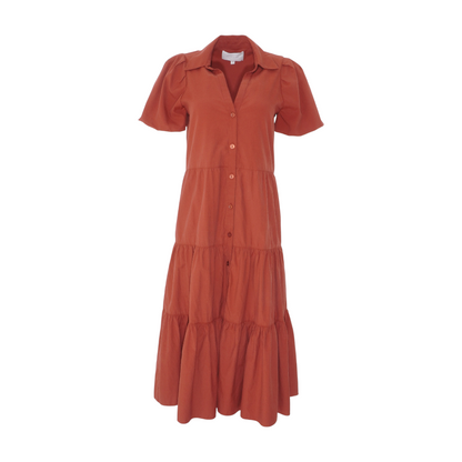 Rust Midi Dress