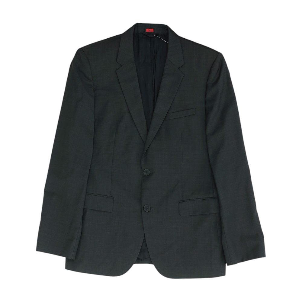 Gray Solid Suit Jacket