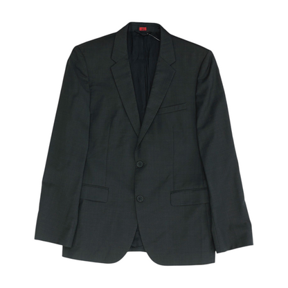 Gray Solid Suit Jacket