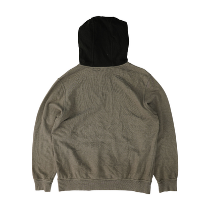Gray Color Block Hoodie Pullover