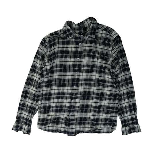 Gray Check Flannel Button Down