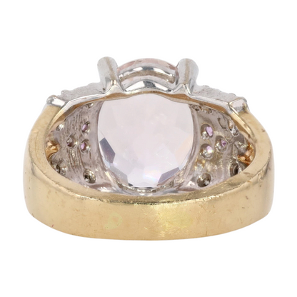 14K Two-Tone Gold Morganite Fashion Ring