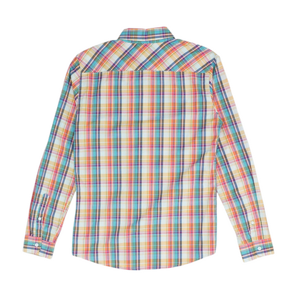 Multi Plaid Long Sleeve Button Down