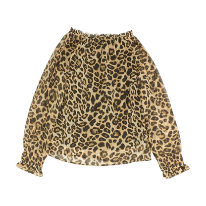 Beige Animal Print Blouse