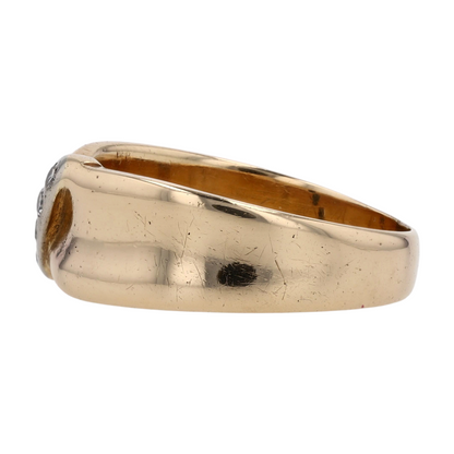 14K Two-Tone Gold Diamond Band Ring