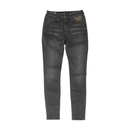 Black Solid Mid Rise Skinny Leg Jeans