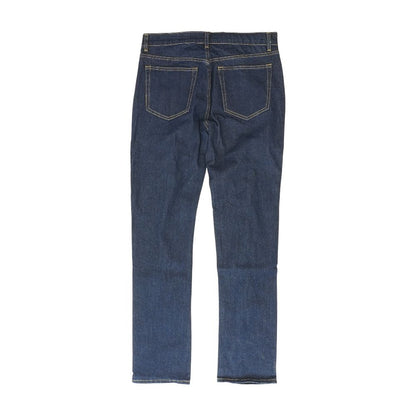 Navy Solid Straight Leg Jeans