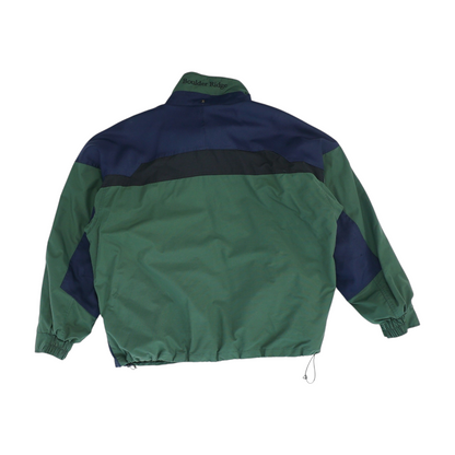 Vintage Green Color Block Jacket