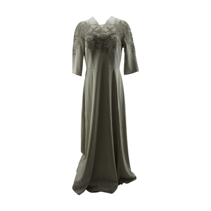 Gray Solid Maxi Dress