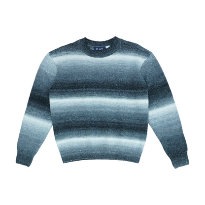 Gray Striped Pullover Sweater