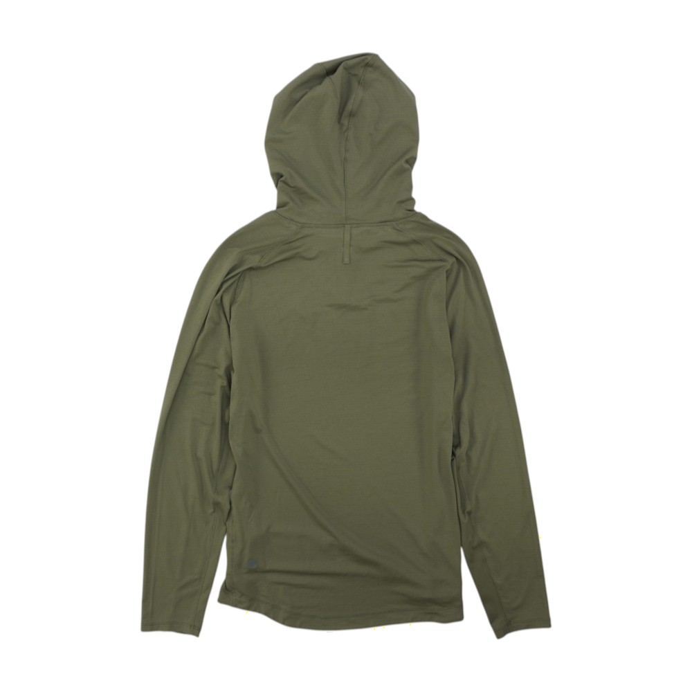 Green Solid Hoodie Pullover