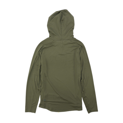 Green Solid Hoodie Pullover