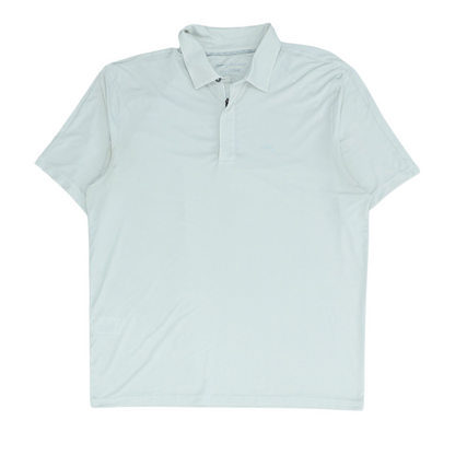 White Polka Dot Short Sleeve Polo
