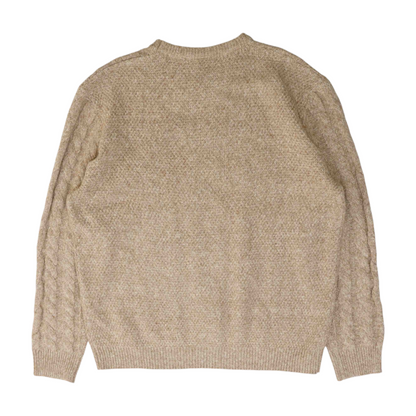 Tan Solid Pullover Sweater