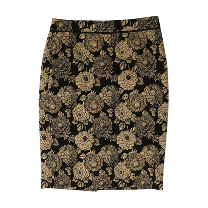 Black Floral Mini Skirt