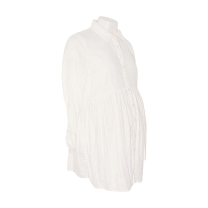 White Maternity Button Down