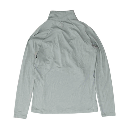 Gray Solid 1/4 Zip Pullover