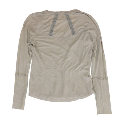 Gray Solid Long Sleeve Blouse