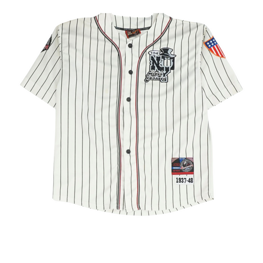 Men's White New York Black Yankees Short Sleeve Jersey