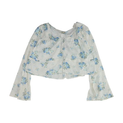 White Floral Blouse