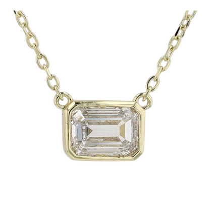 1 ctw Sterling Silver Lab Grown Diamond Pendant Necklace