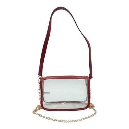 Red Transparent Stadium Bag