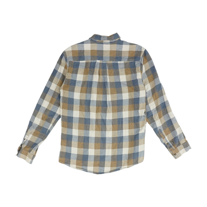 Tan Check Flannel Button Down