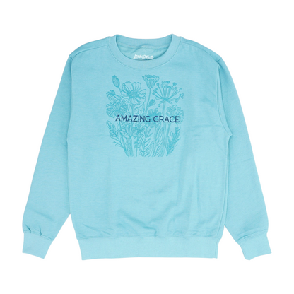 Blue Solid Sweatshirt Pullover
