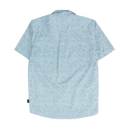 Gray Abstract Short Sleeve Button Down