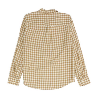 Beige Check Button Down
