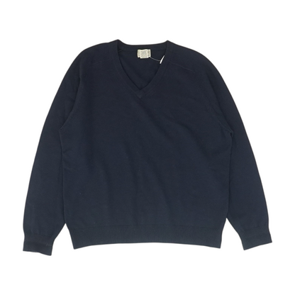 Navy Solid Pullover Sweater