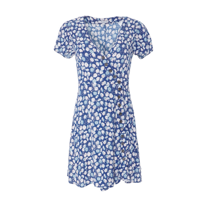 Teal Floral Mini Dress
