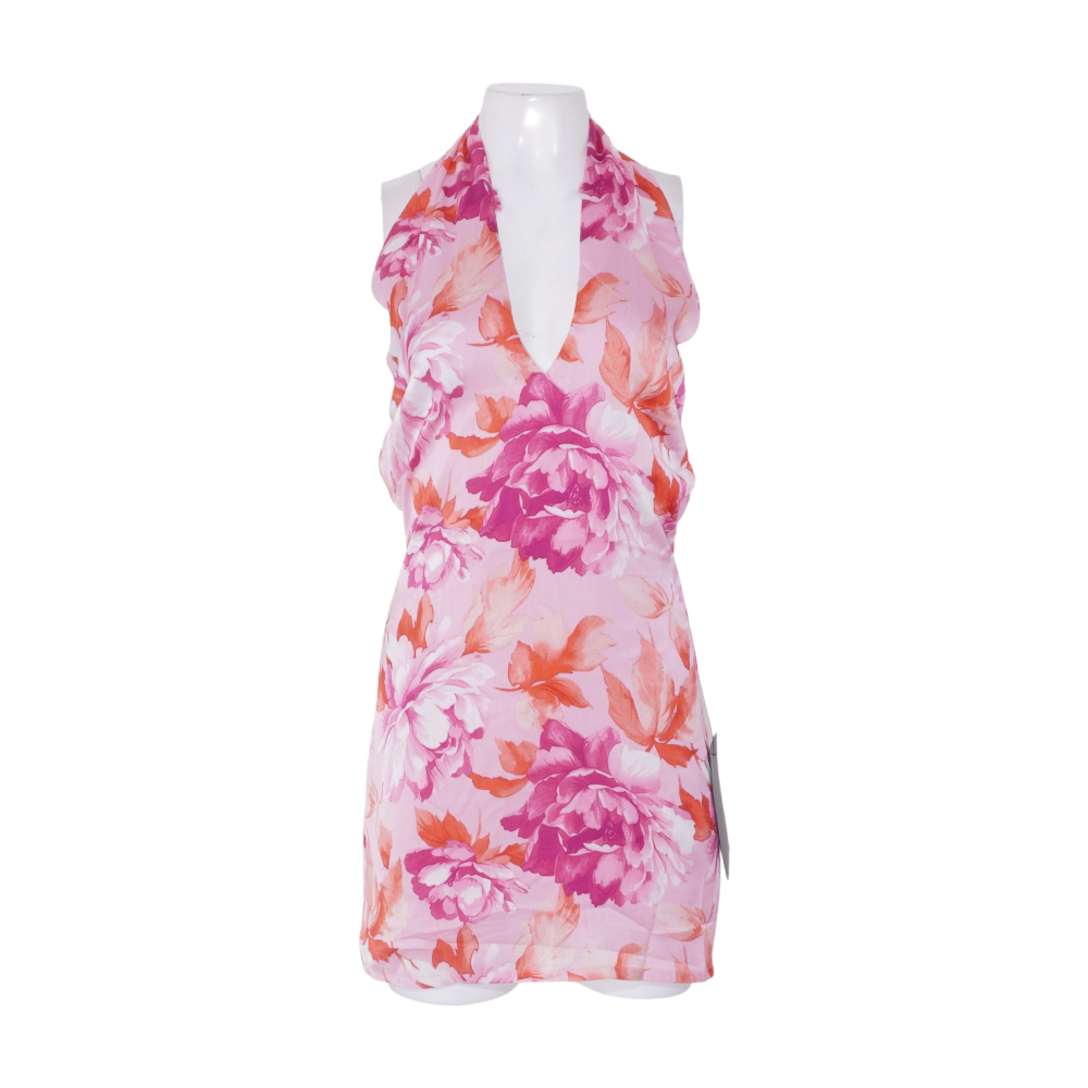 Pink Floral Mini Dress