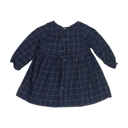 Navy Check Dress