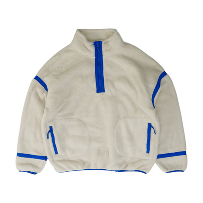 Ivory Solid 1/4 Zip Pullover