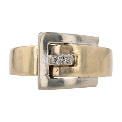 14K Two-Tone Gold Diamond Fashion Ring