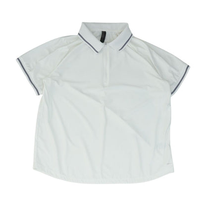 White Polo Knit Top