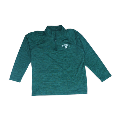 Green Solid 1/4 Zip Pullover