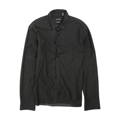 Charcoal Solid Long Sleeve Button Down
