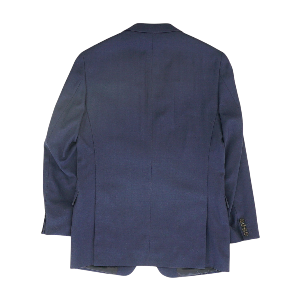 Navy Long Solid Sport Coat