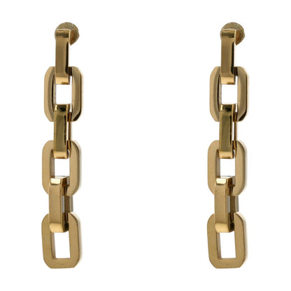 Gold Tone Supra Link Drop Earrings